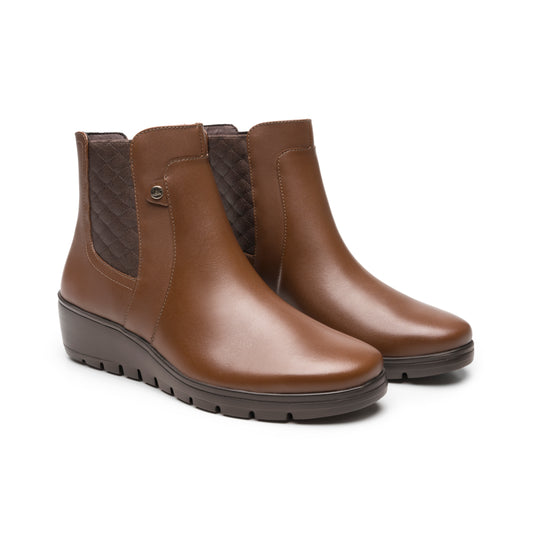 BOTÍN CASUAL PIEL 104821 DARK TAN CATALEYA