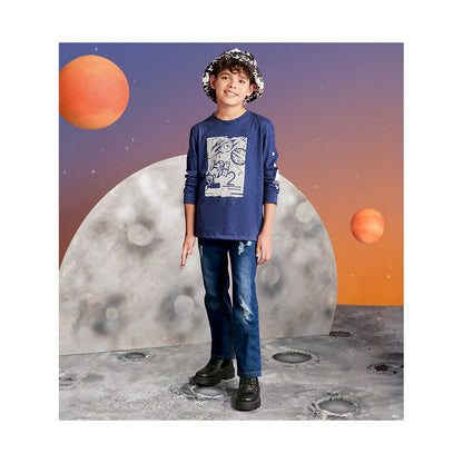 PLAYERA NIÑO AZUL MARINO 19