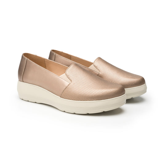 CHOCLO CASUAL PIEL 126710 DORADO EDITH