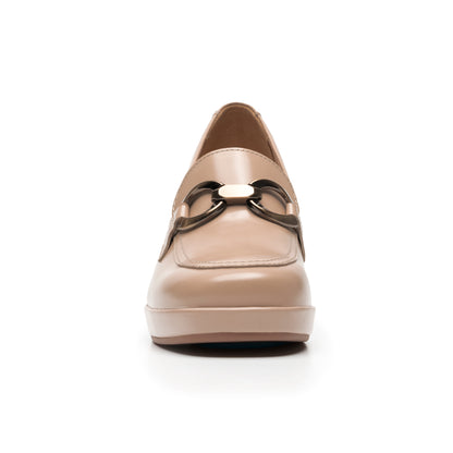 ZAPATILLA SEMIVESTIR PIEL 127202 BEIGE MACKENZIE