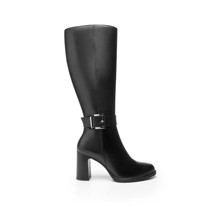 BOTA SEMIVESTIR PIEL 130604 NEGRO MARIELA