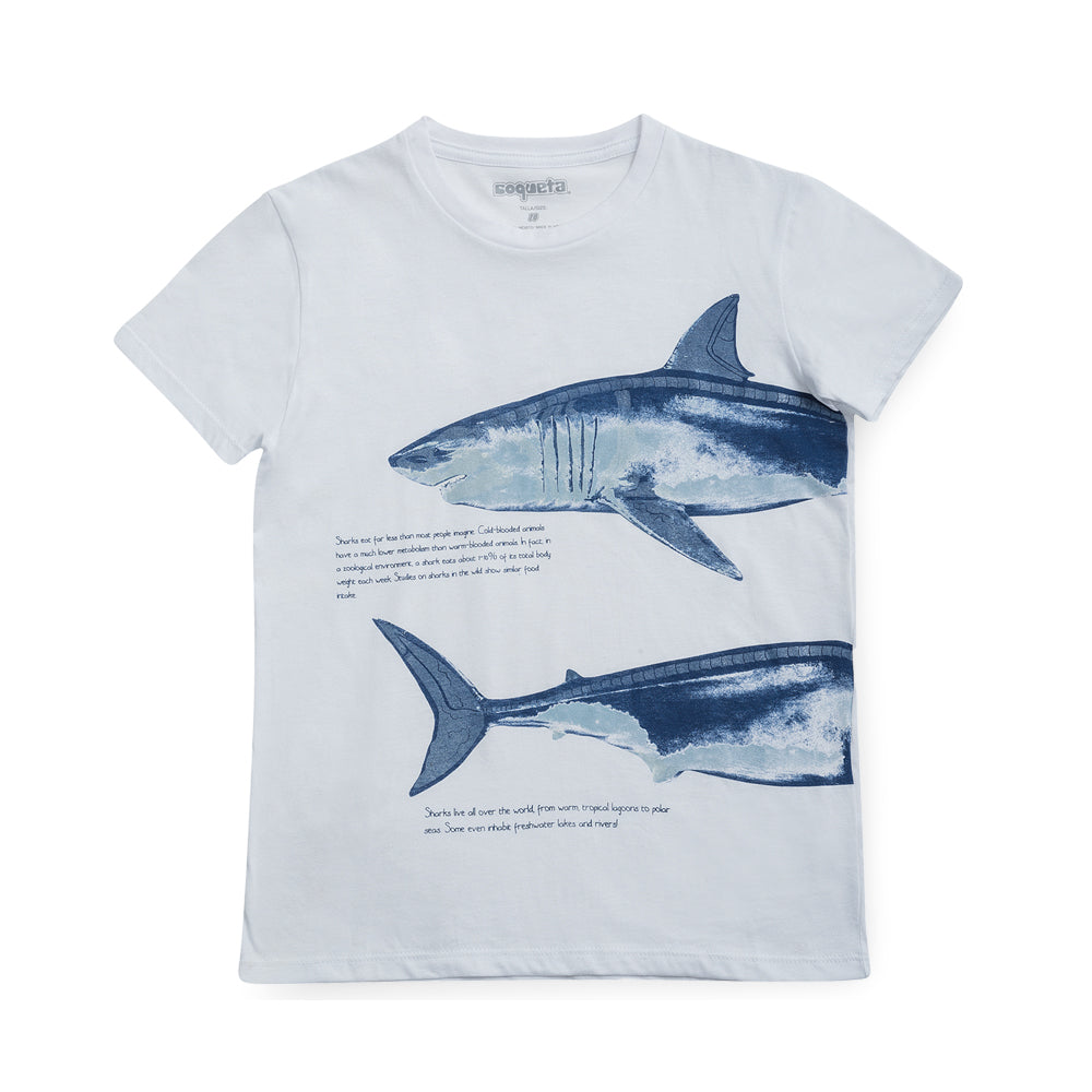 PLAYERA TIBURON 54 BLANCO