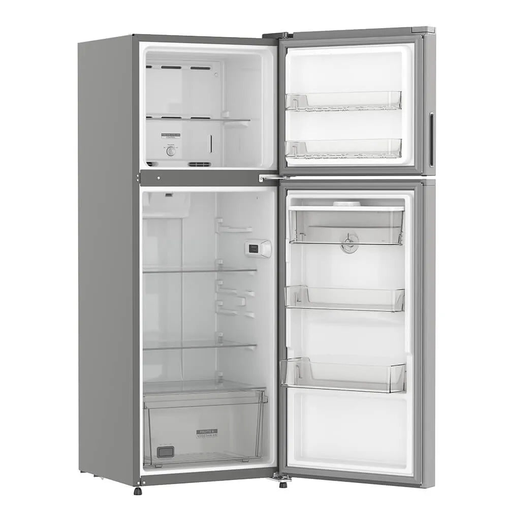 Refrigerador de 11 pies cúbicos Top Mount 2 puertas Gris