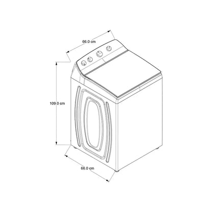 Lavadora 22kg Carga Superior Blanca Agitador