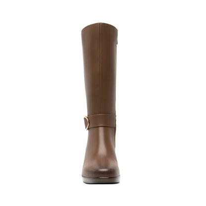 BOTA SEMIVESTIR PIEL 45231 TAN YULISA OI-2024 BOTA SEMIVESTIR PIEL 45231 TAN YULISA