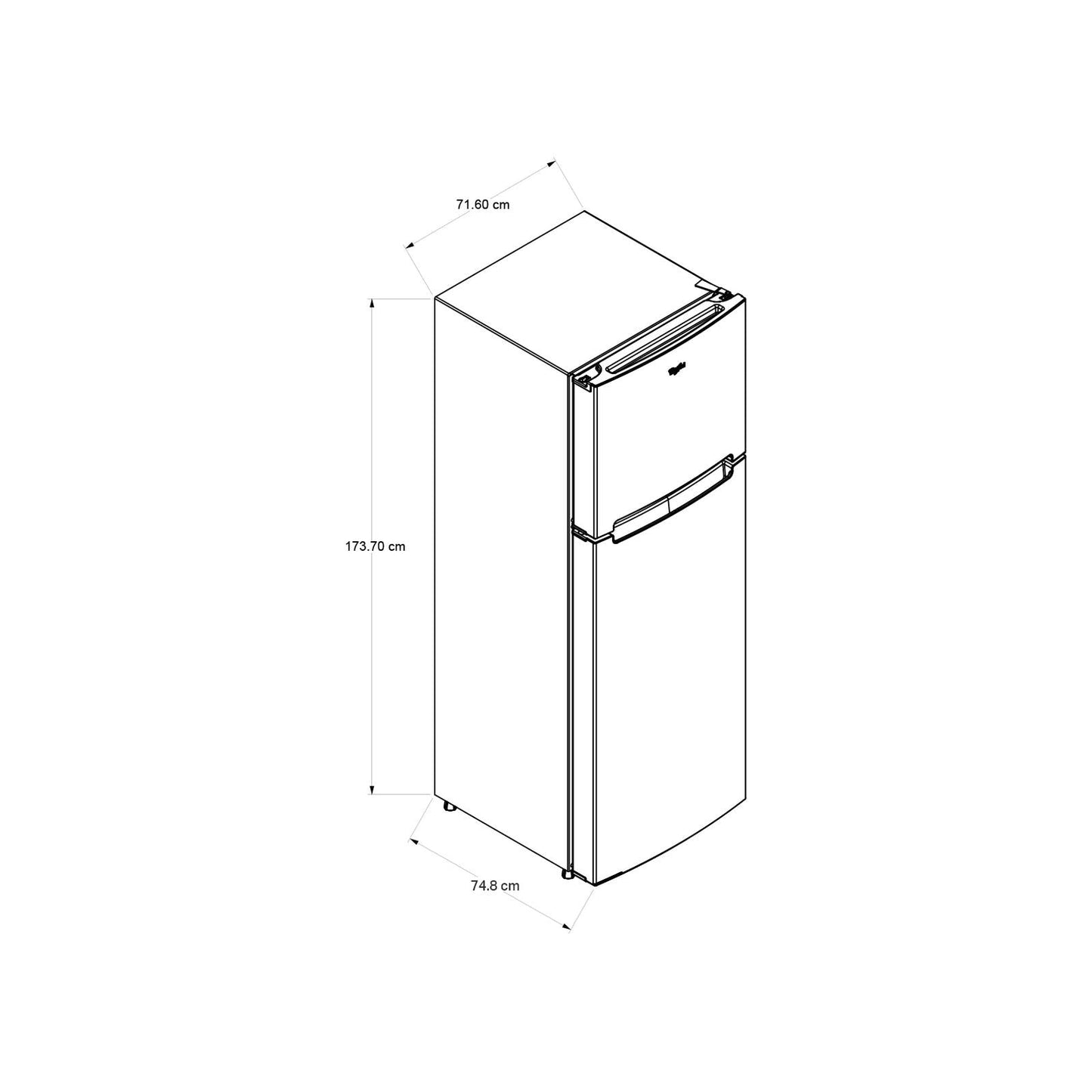 Refrigerador Top Mount 504 L / 18 p³ Acero Inoxidable WT1818A